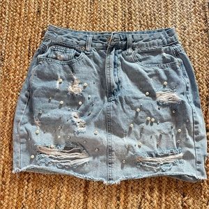 RAMPAGE DENIM MINI SKIRT